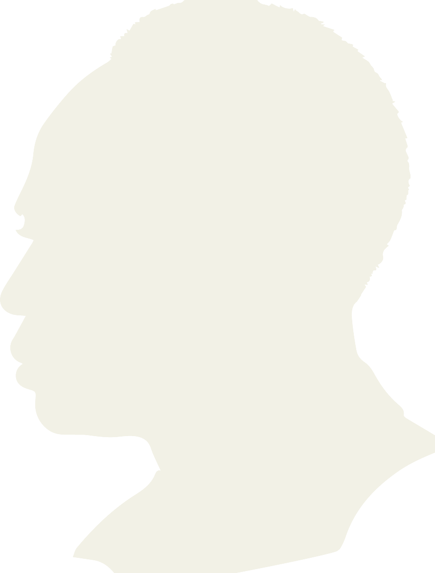 Ivory silhouette portrait of Kwame Nkrumah, facing left