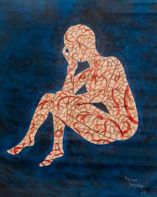 Omi Dwin, a painting by Baaba Sarpong